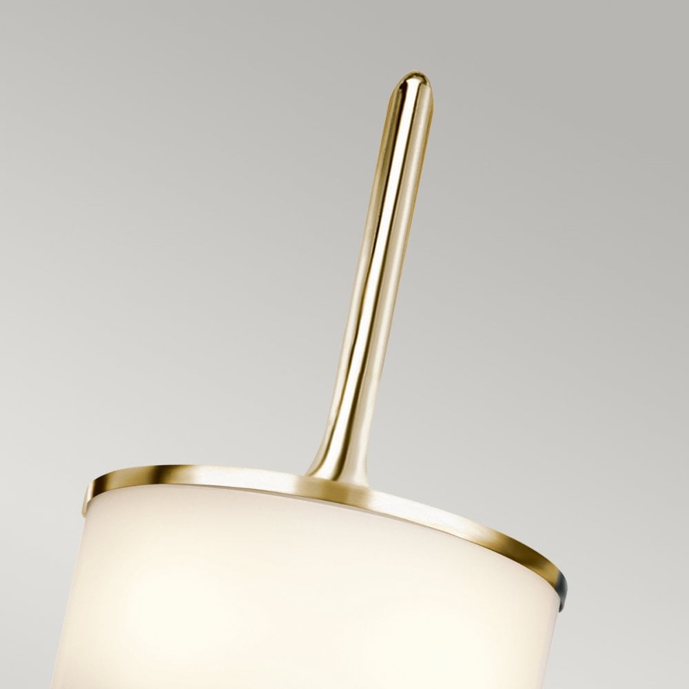 Mona IP44 2 Light Small Wall Light in Polished Brass