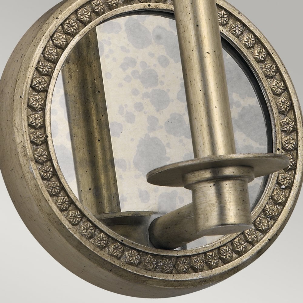 Rosalie Single Wall Light in Sterling Gold