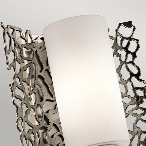 Silver Coral Wall Light in Classic Pewter