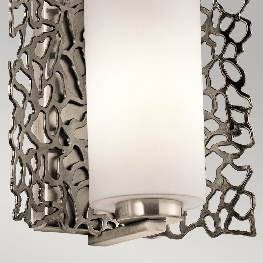 Silver Coral Wall Light in Classic Pewter