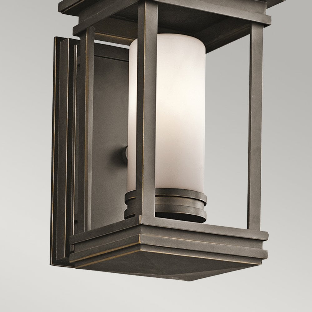 South Hope Small Outdoor Wall Lantern in Rubbed Bronze