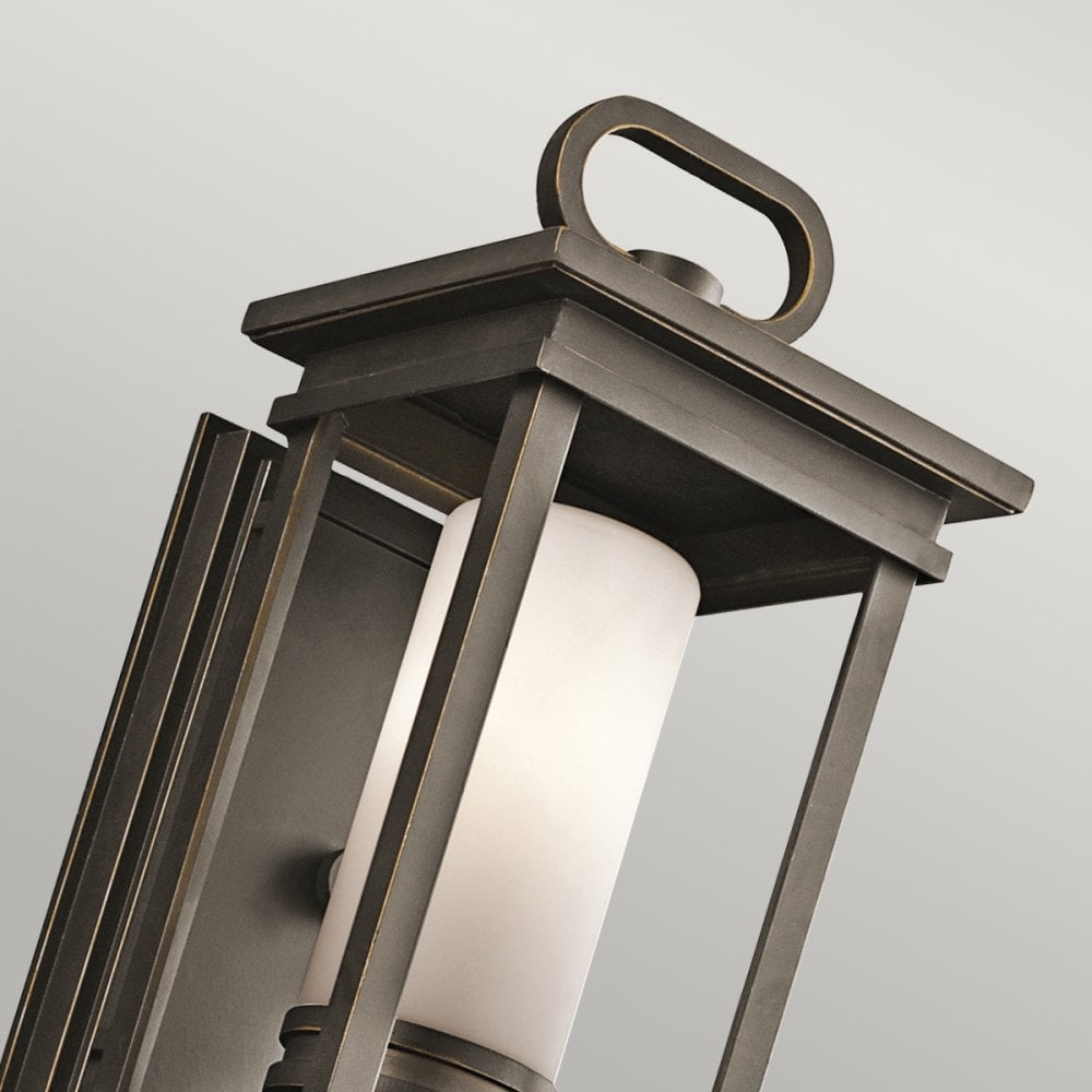 South Hope Small Outdoor Wall Lantern in Rubbed Bronze