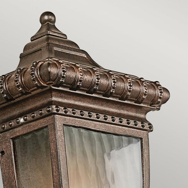 Venetian Rain Half Wall Lantern in Brushed Bronze