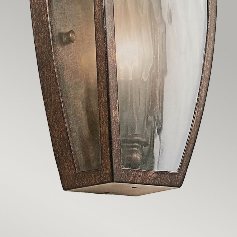 Venetian Rain Half Wall Lantern in Brushed Bronze