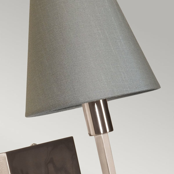 Lucerne Single Wall Light in Brushed Nickel