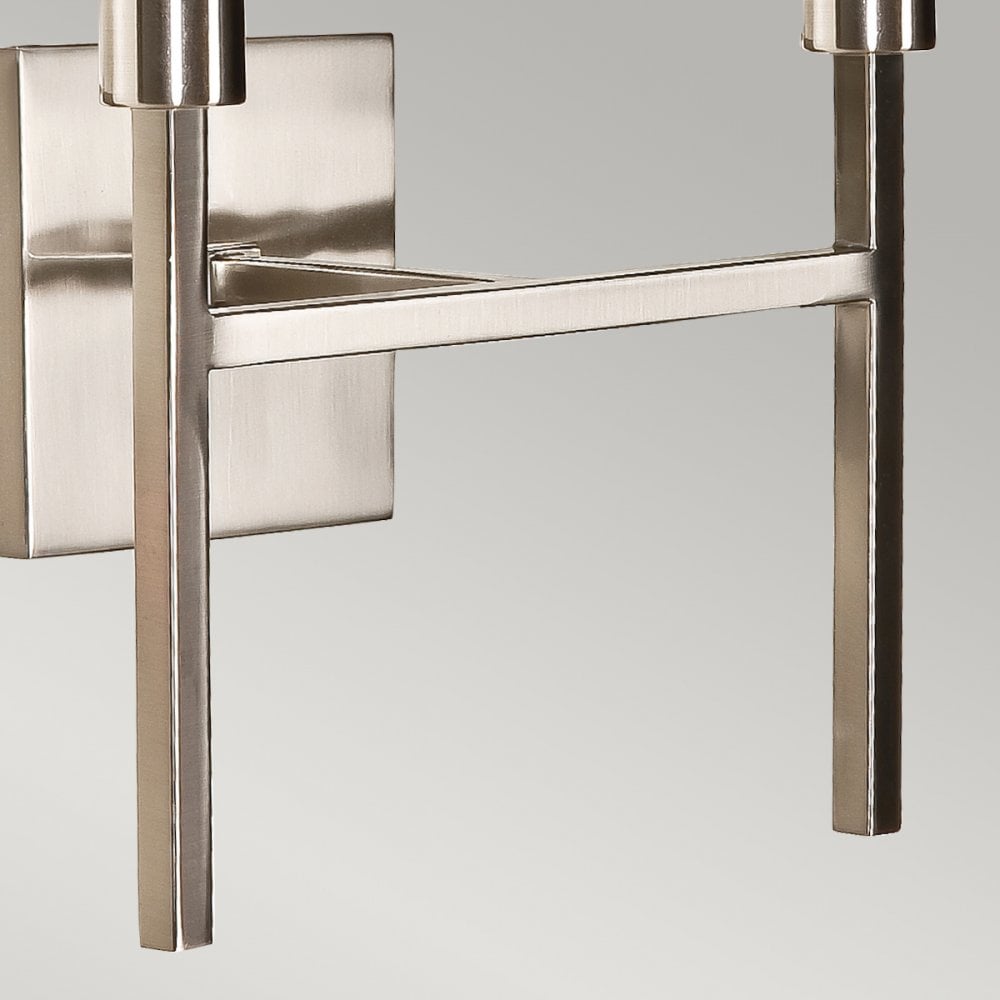 Lucerne Twin Wall Light in Brushed Nickel