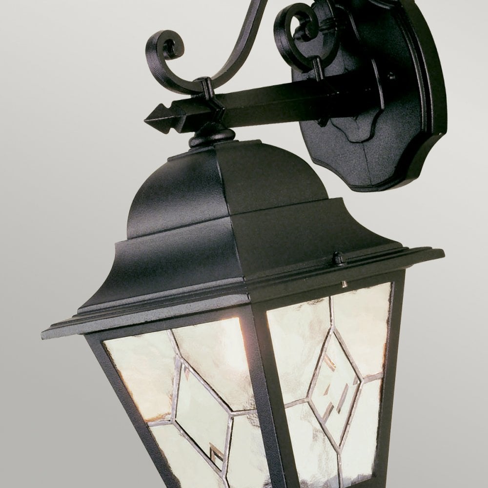 Norfolk Outdoor IP43 Down Wall Lantern in Black