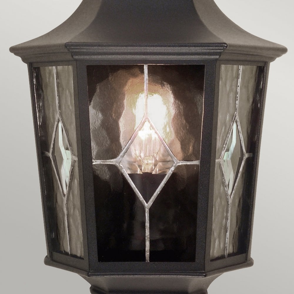 Norfolk Outdoor IP43 Half Wall Lantern in Black
