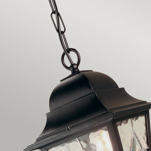 Norfolk Outdoor IP43 Chain Pendant Lantern in Black