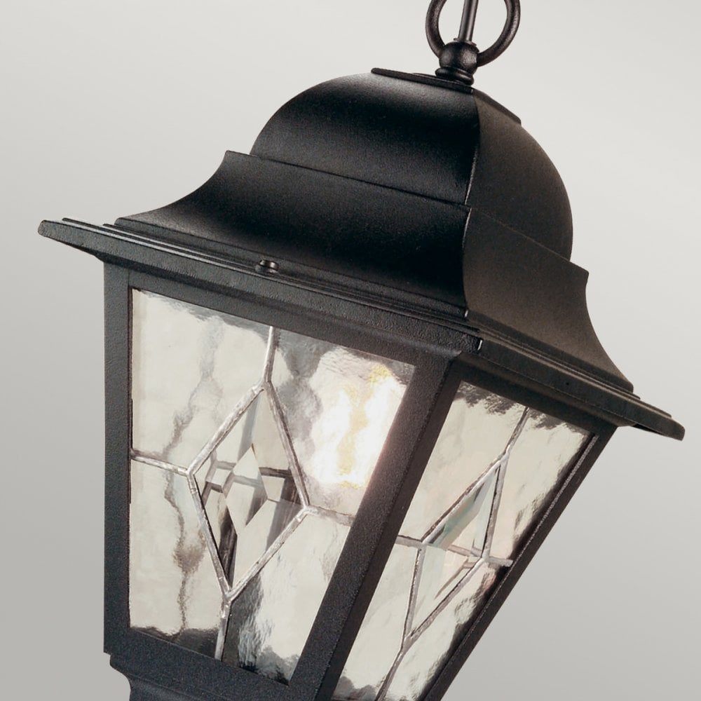 Norfolk Outdoor IP43 Chain Pendant Lantern in Black