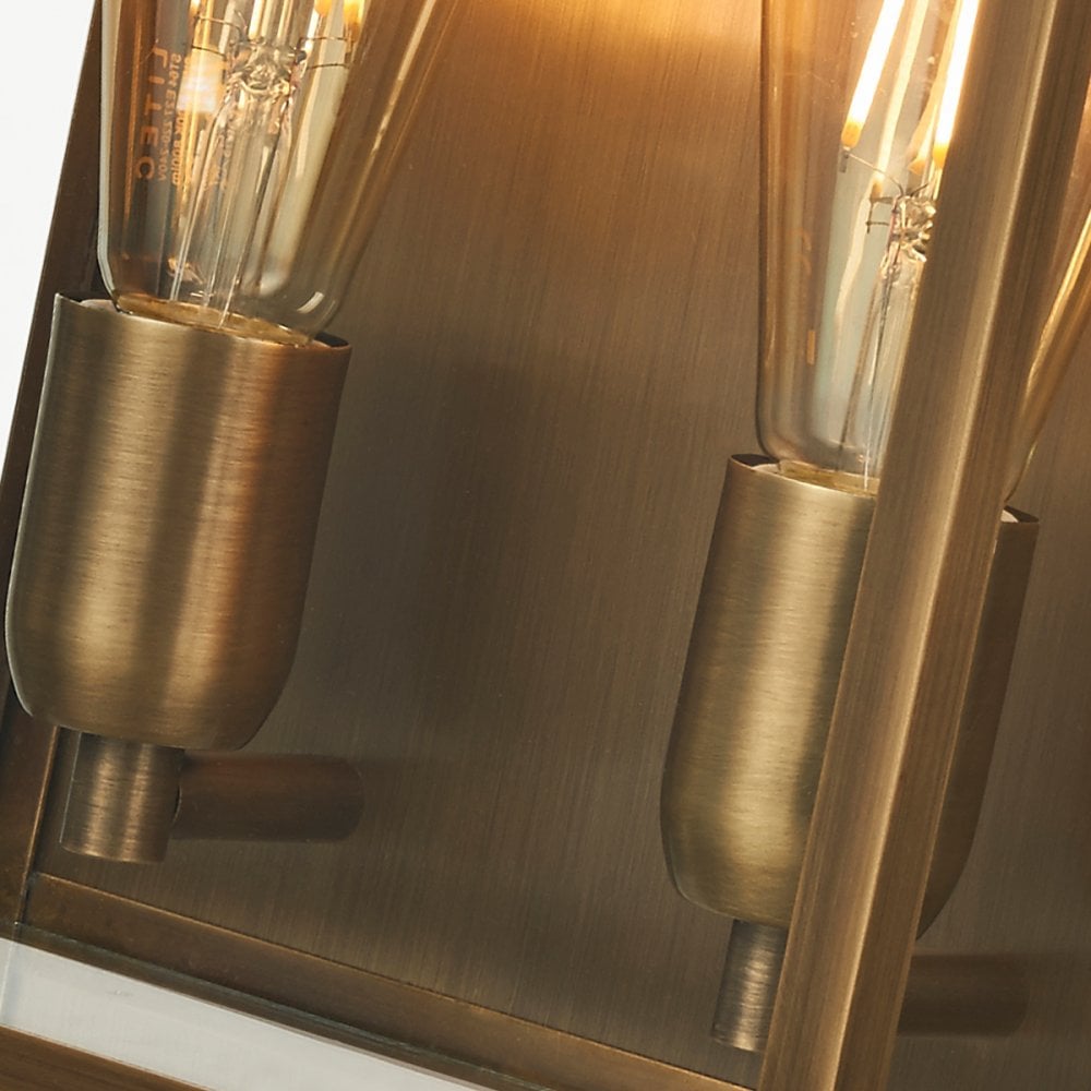 Old Bailey Solid Brass 2 Light Large Wall Lantern