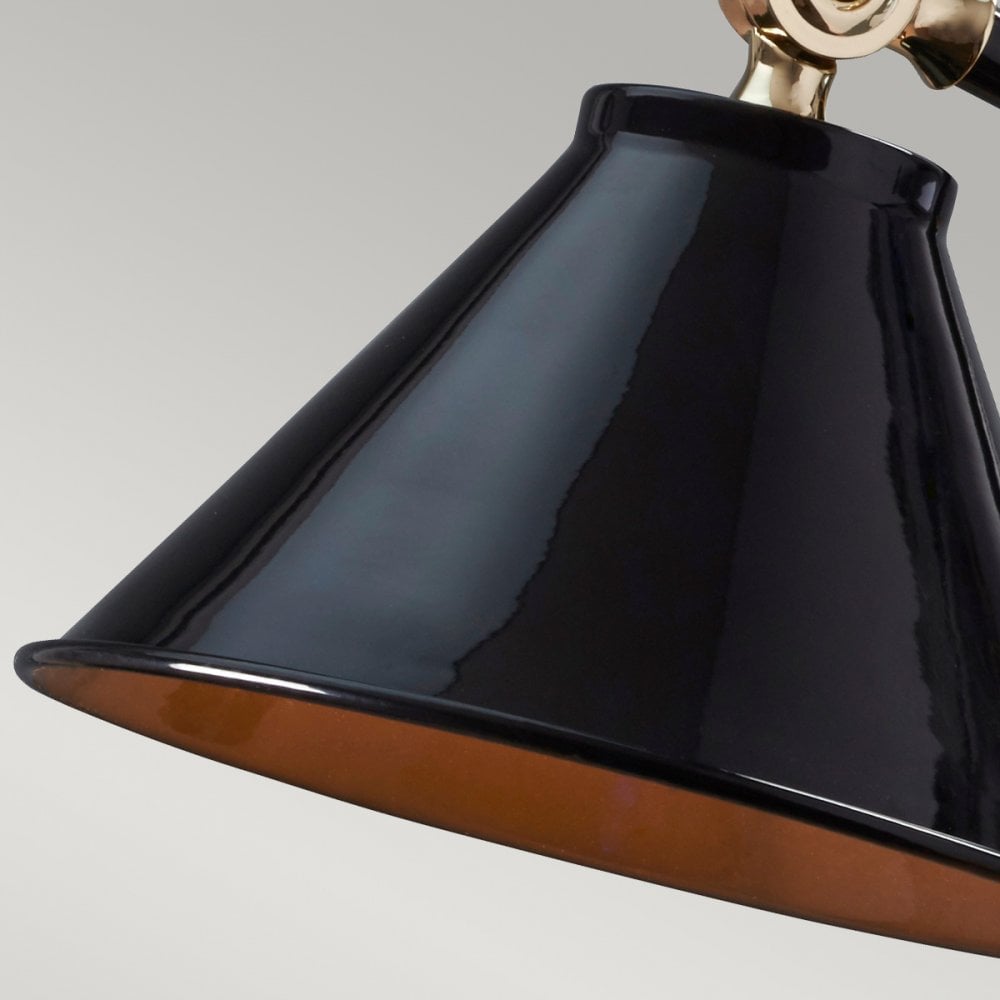 Provence Element Mini Table Lamp in Black & Polished Brass