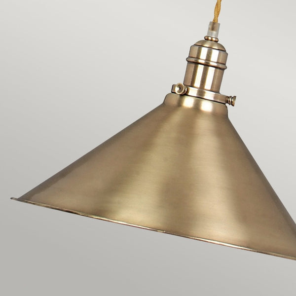 Provence Aged Brass Rise and Fall Pendant Light
