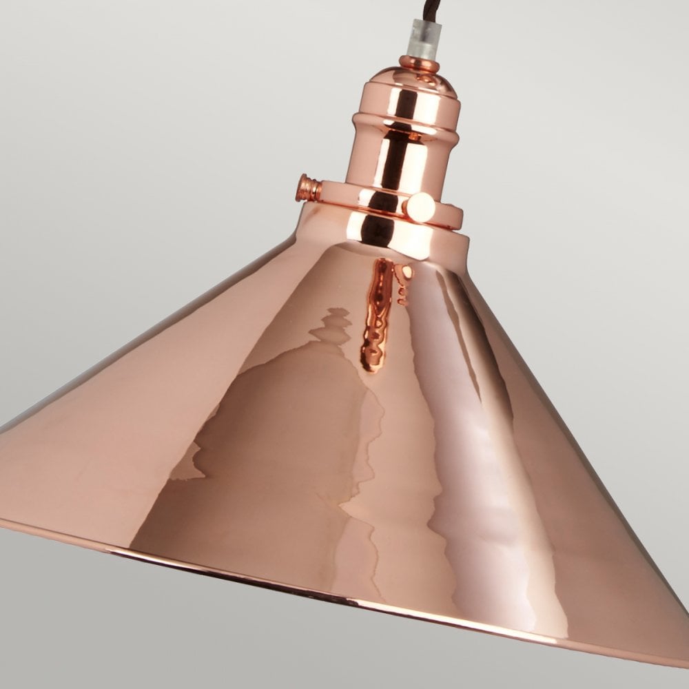 Provence Polished Copper Rise and Fall Pendant Light
