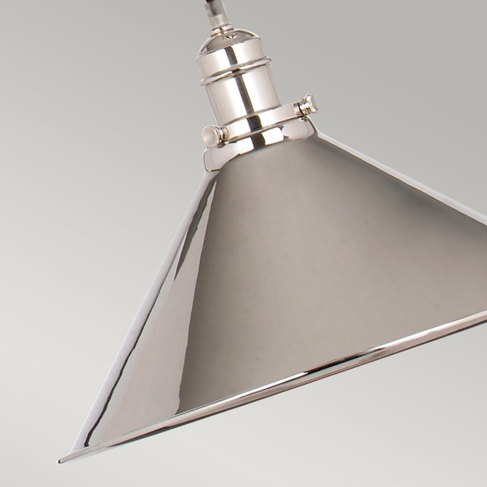 Provence Polished Nickel Rise and Fall Pendant Light