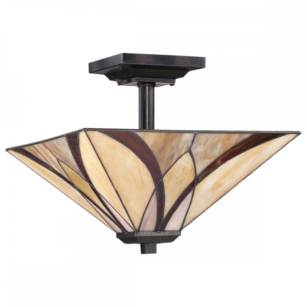 Tiffany Asheville Semi Flush Ceiling Light