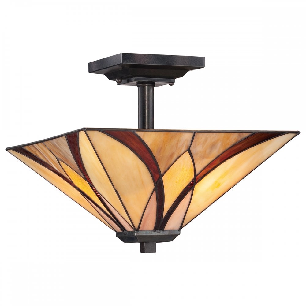 Tiffany Asheville Semi Flush Ceiling Light