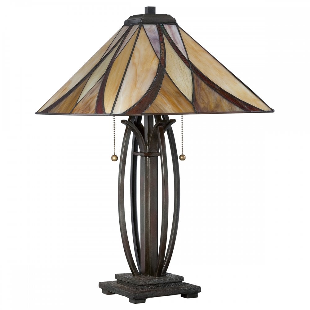Tiffany Asheville Table Lamp in Valiant Bronze