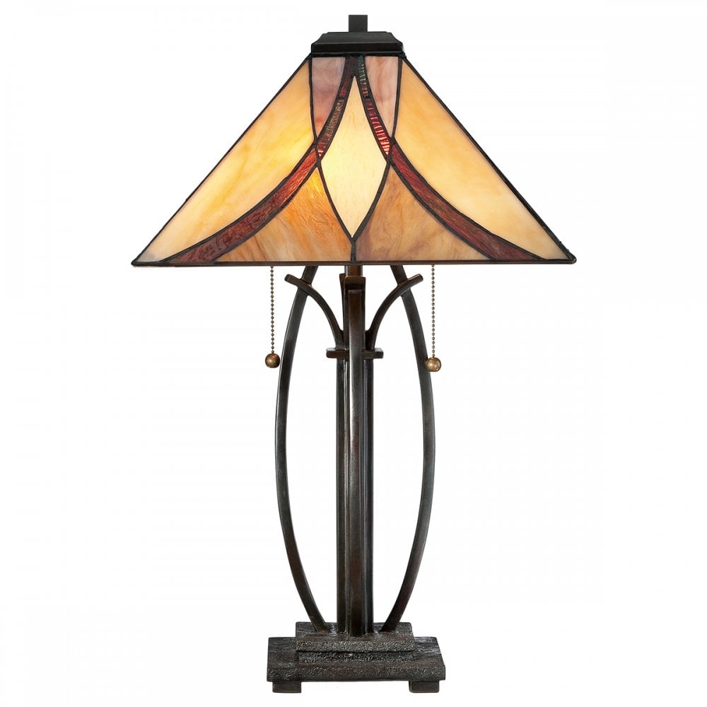Tiffany Asheville Table Lamp in Valiant Bronze