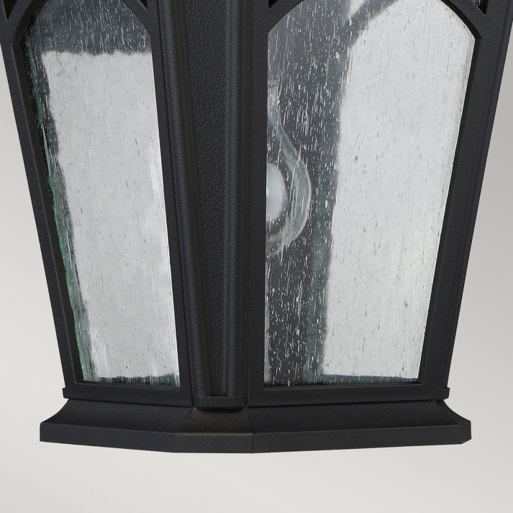 Bedford 1 Light Medium Wall Lantern in Mystic Black