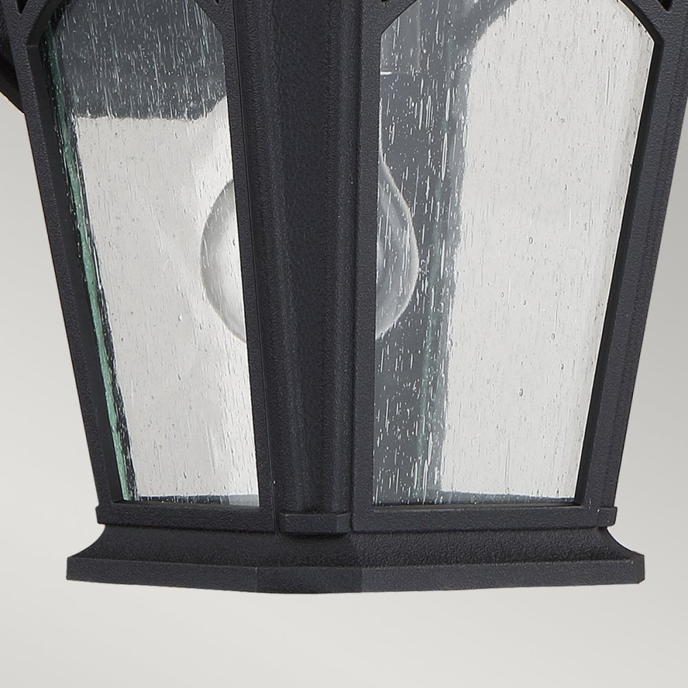 Bedford 1 Light Small Wall Lantern in Mystic Black