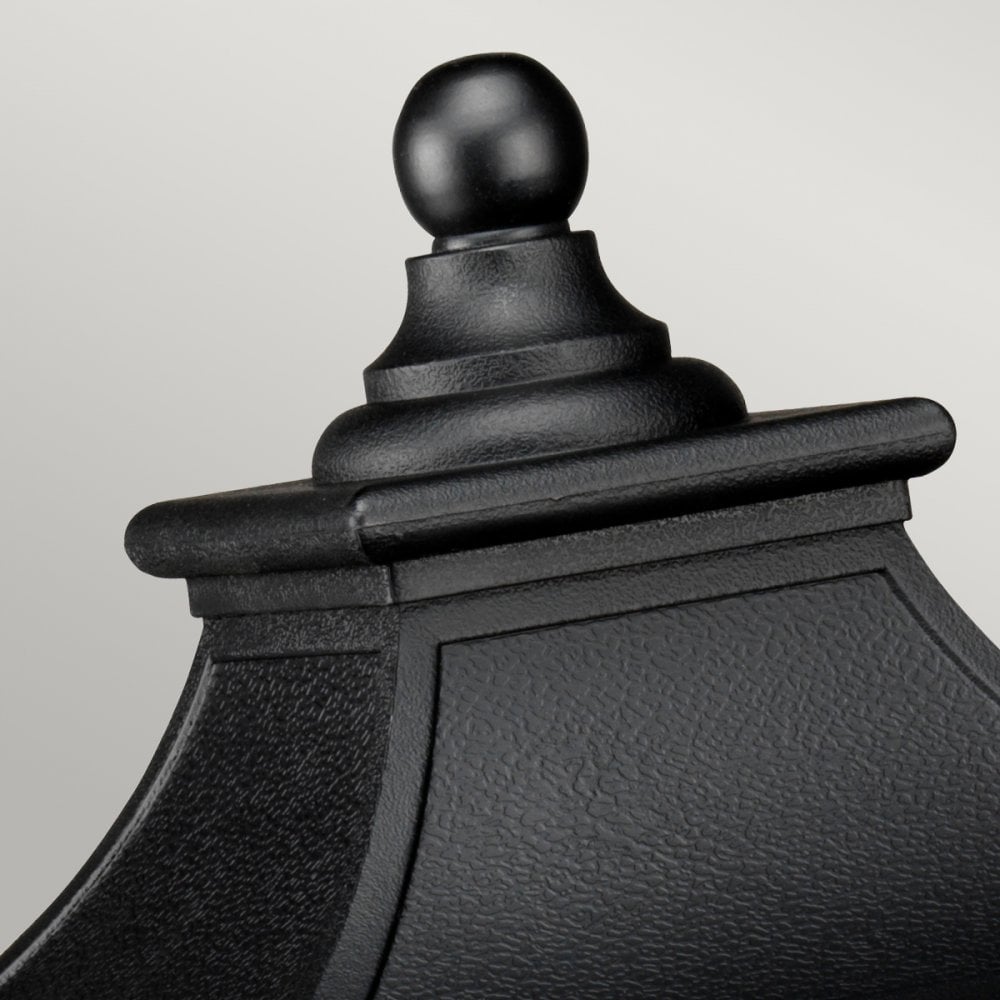Bedford 1 Light Medium Pedestal Lantern in Mystic Black