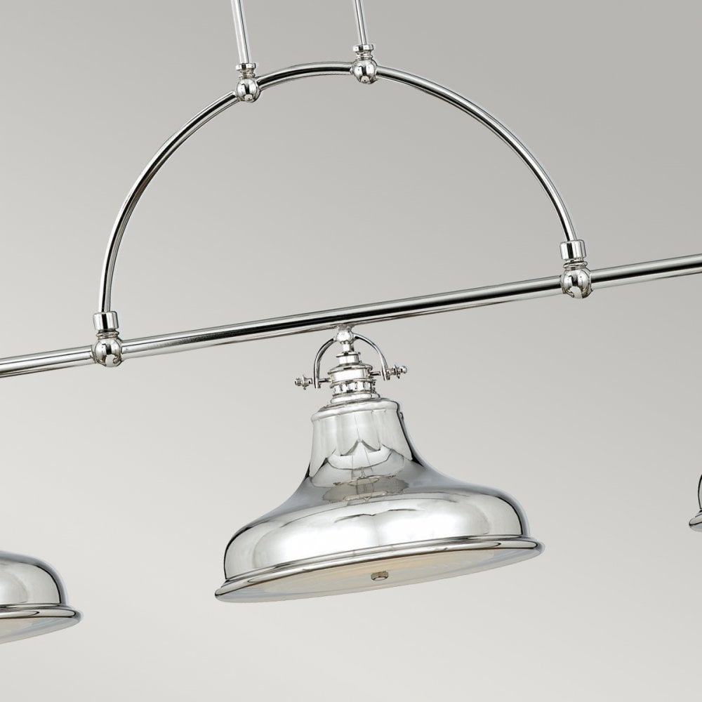 Emery Three Light Bar Pendant in Imperial Silver