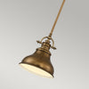 Emery Mini Pendant Light in Weathered Brass