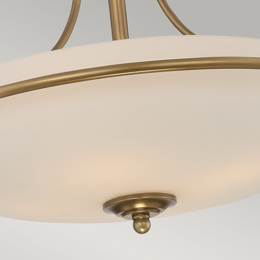 Griffin Four Light Semi-Flush in Weathered Brass
