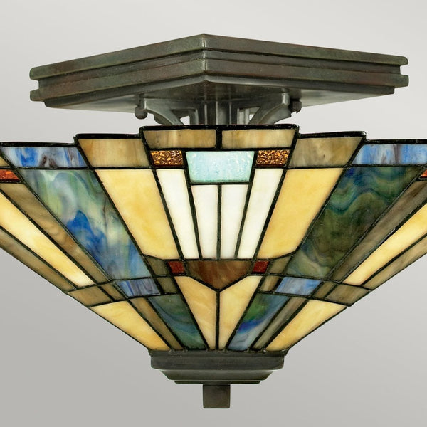 Tiffany Inglenook Semi Flush Ceiling Light