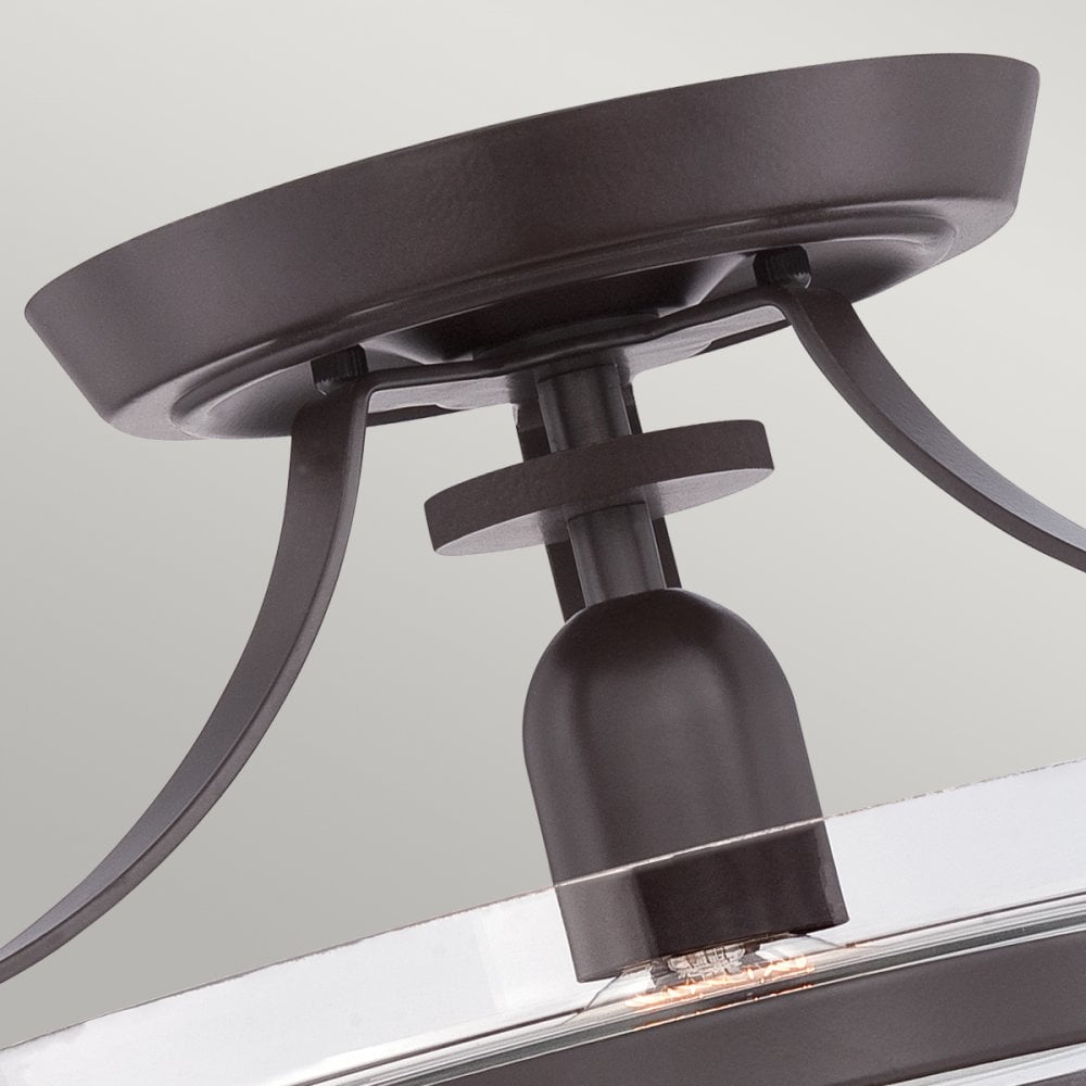 Penn Station Semi Flush Light in Western Bronze