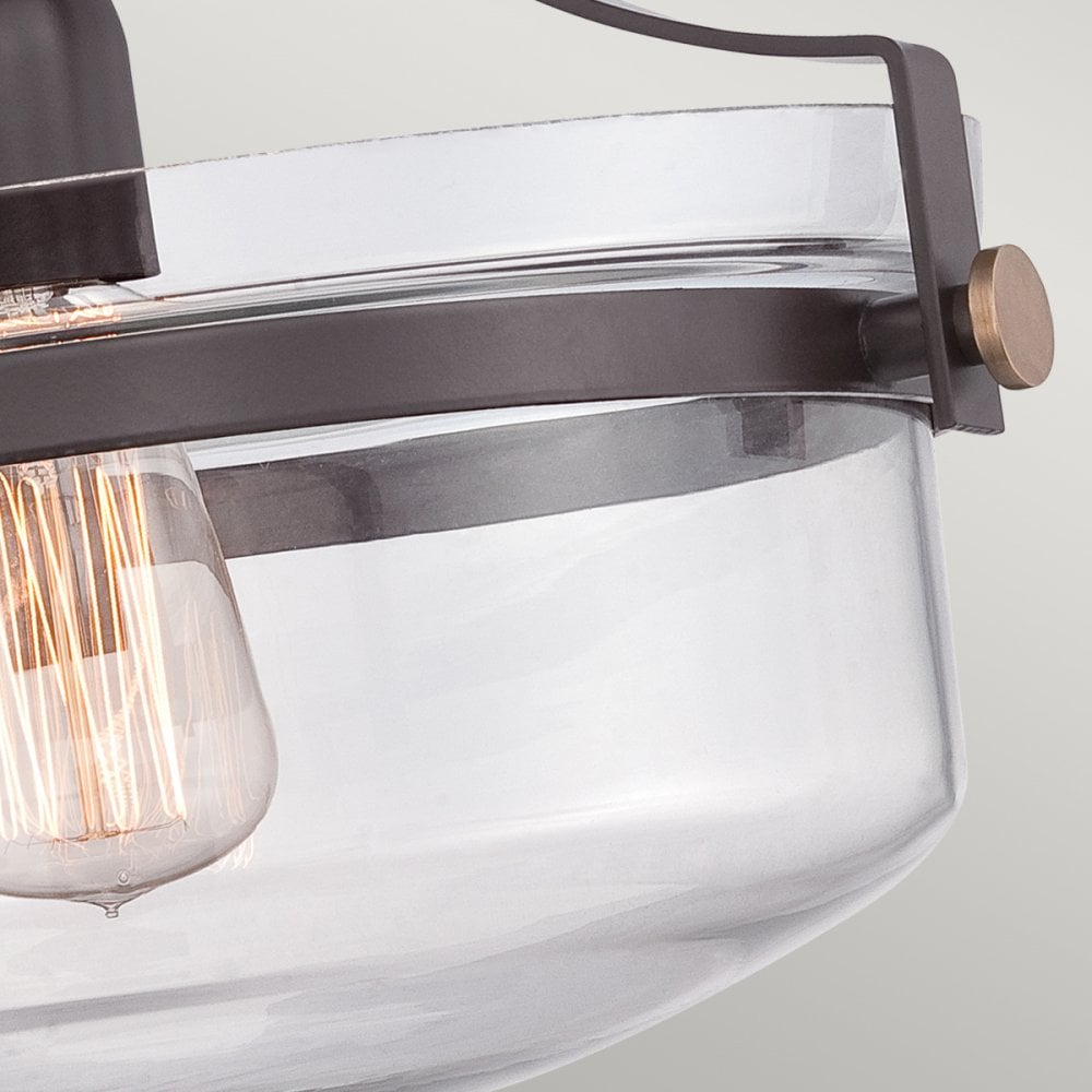 Penn Station Semi Flush Light in Western Bronze