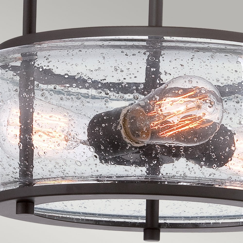Trilogy Three Light Medium Semi-Flush in Old Bronze