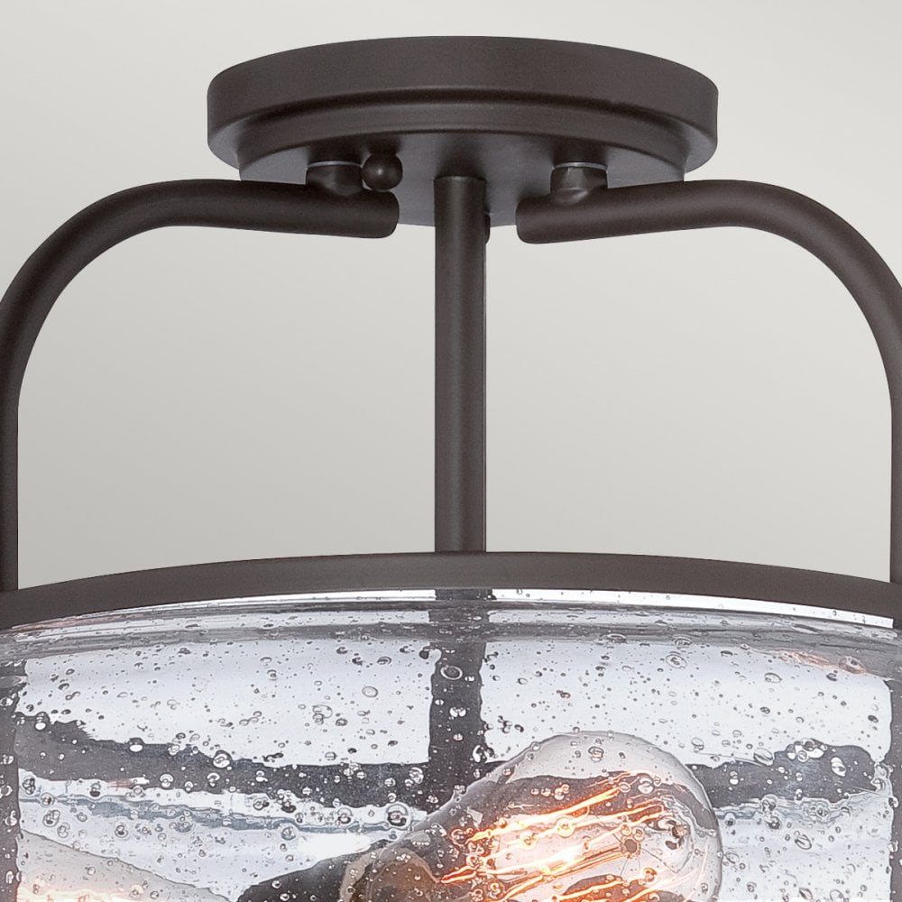 Trilogy Three Light Medium Semi-Flush in Old Bronze