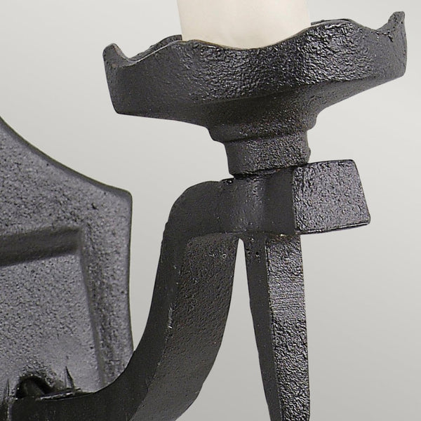 Rectory Single Wall Light in Wrought Iron