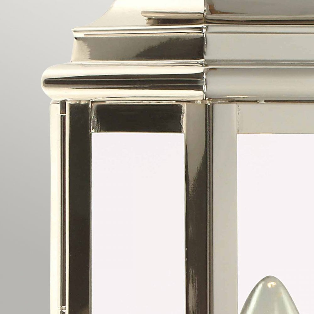 St Martins Solid Brass Polished Nickel Outdoor Wall Lantern