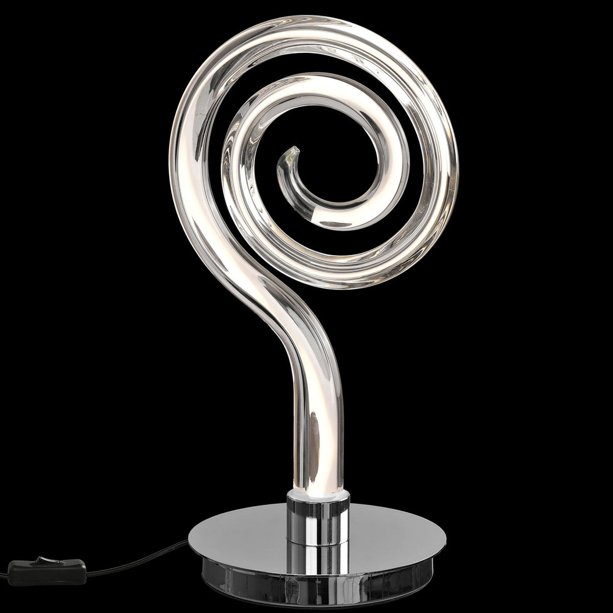 Adaggio Iris Crystal 10W LED Swirl Table Lamp