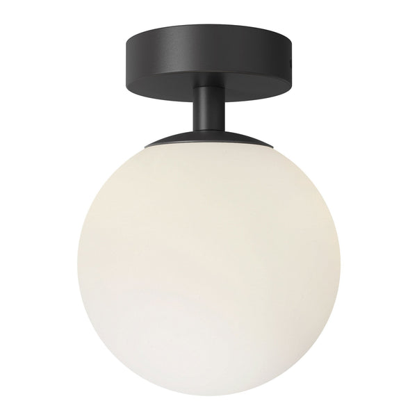 Denver IP44 Bathroom Ceiling Light in Matt Black