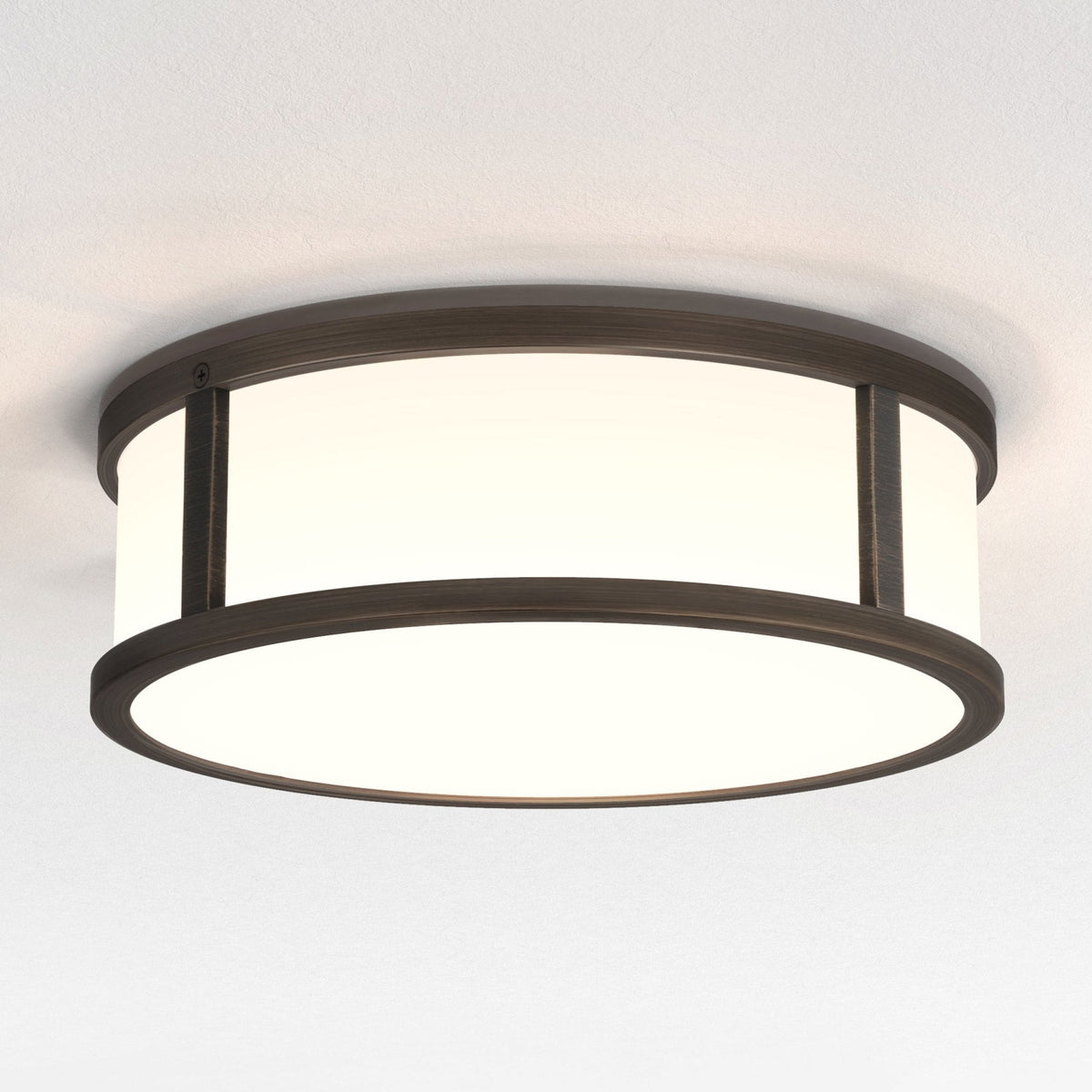 Mashiko Round 230 IP44 Ceiling Light in Bronze