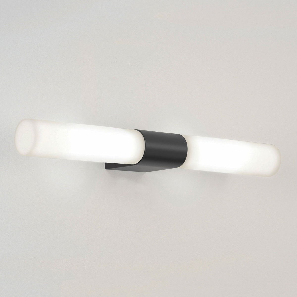 Black and white cylindrical wall light