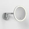 Nagoya IP44 Switched Round Illuminated Magnifying Mirror in Polished Chrome