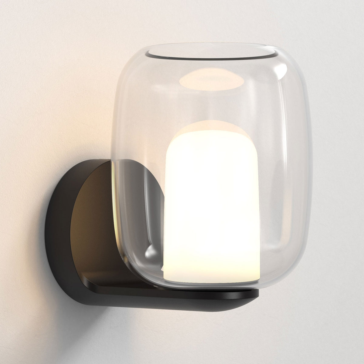 Aquina IP44 Bathroom Wall Light in Matt Black