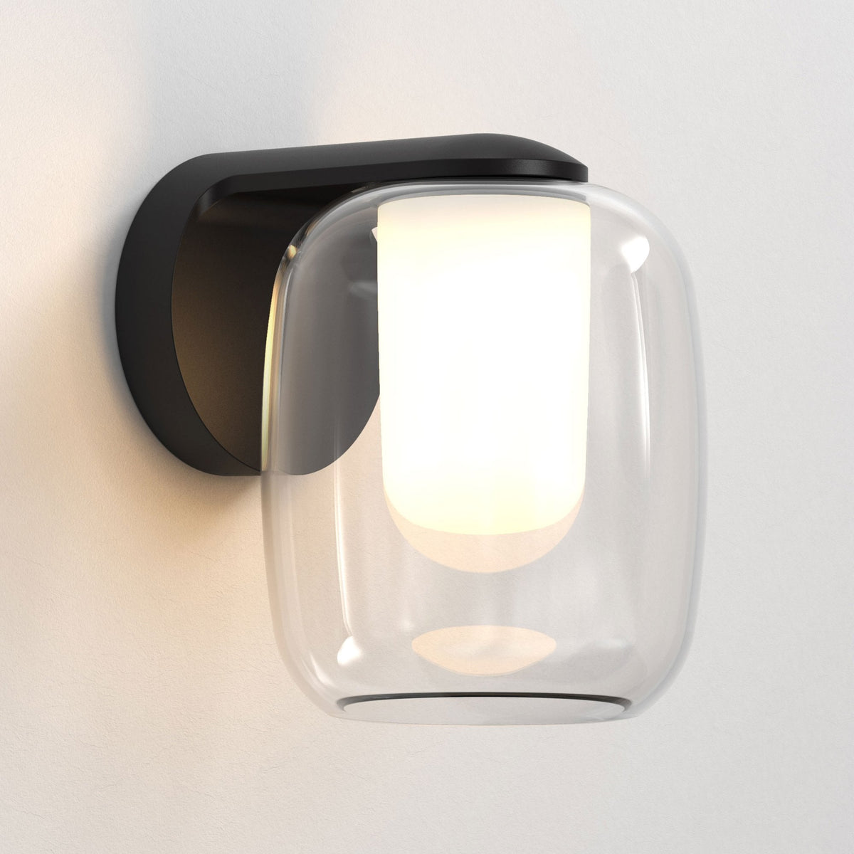 Aquina IP44 Bathroom Wall Light in Matt Black