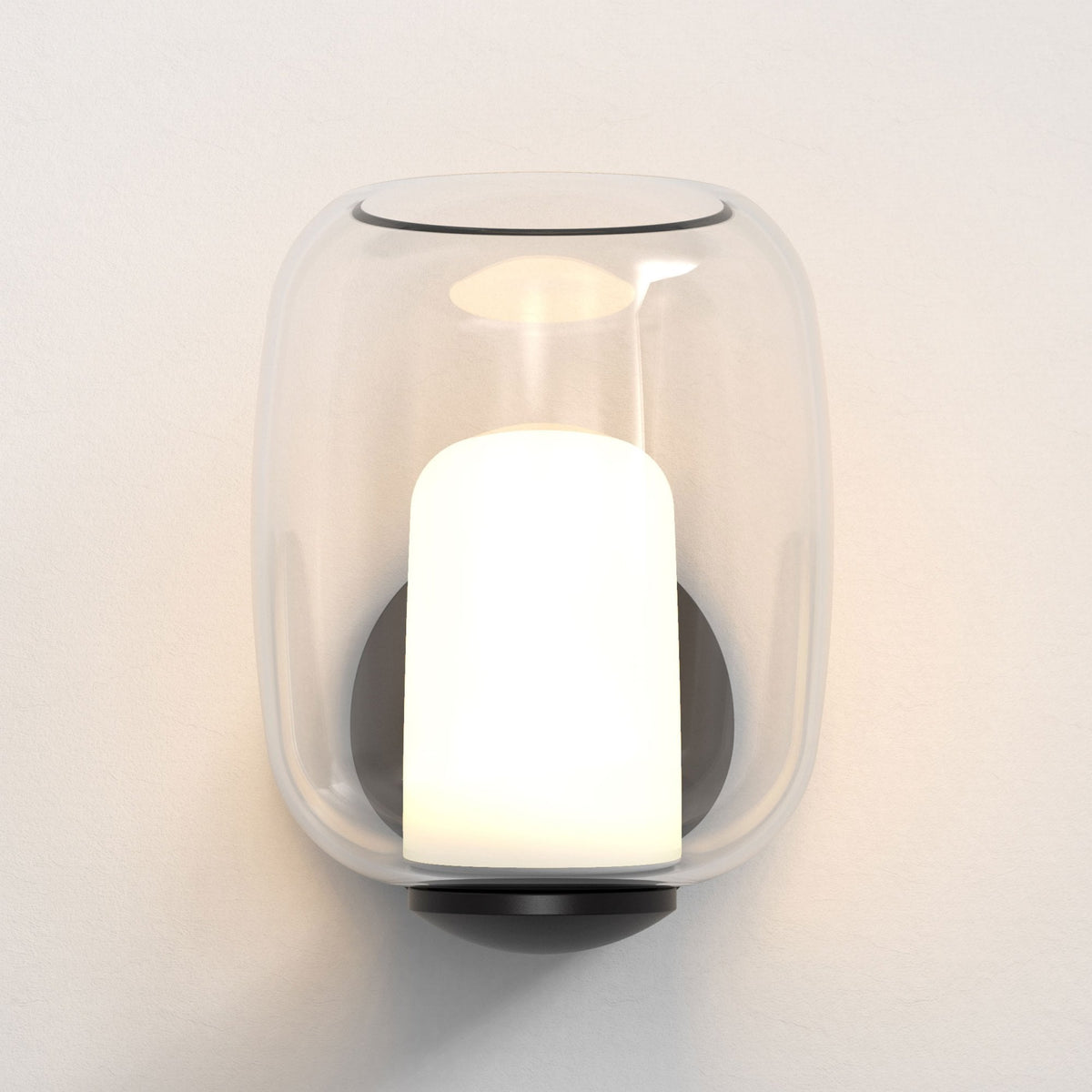 Aquina IP44 Bathroom Wall Light in Matt Black