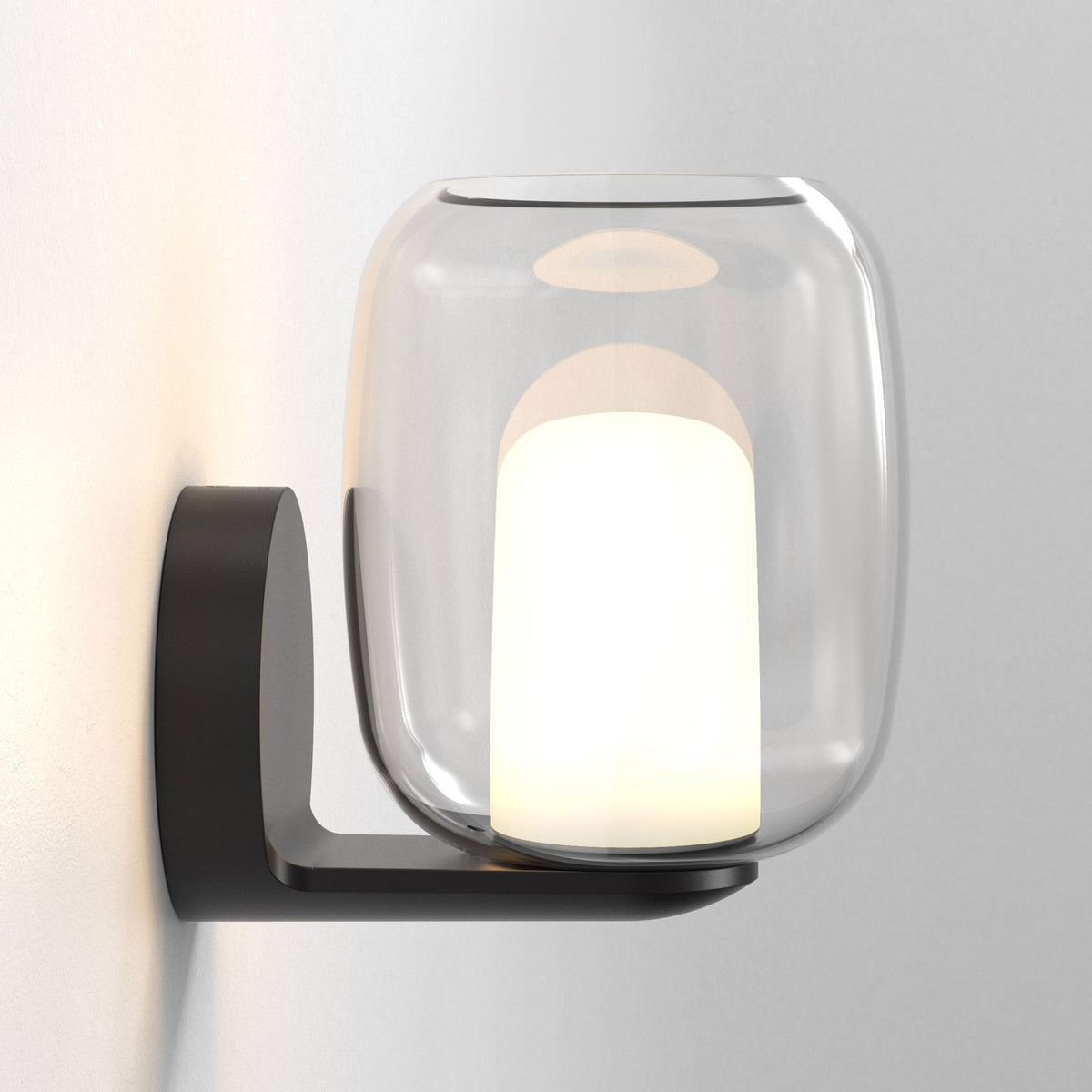 Aquina IP44 Bathroom Wall Light in Matt Black