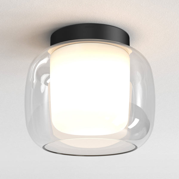 Aquina 240mm IP44 Ceiling Light in Matt Black