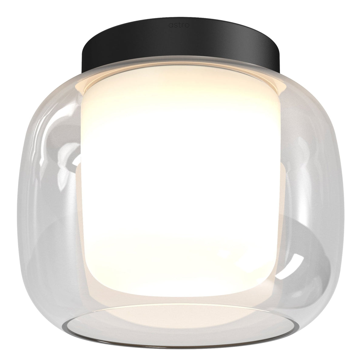 Aquina 240mm IP44 Ceiling Light in Matt Black