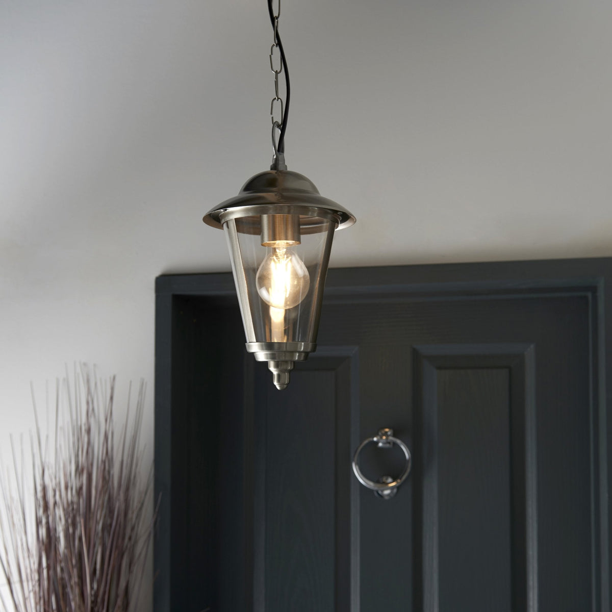 Klien Single Exterior IP20 Pendant in Polished Stainless Steel
