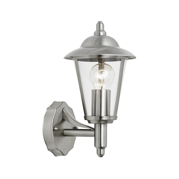Klien Exterior IP44 Up Wall Lantern in Polished Stainless Steel