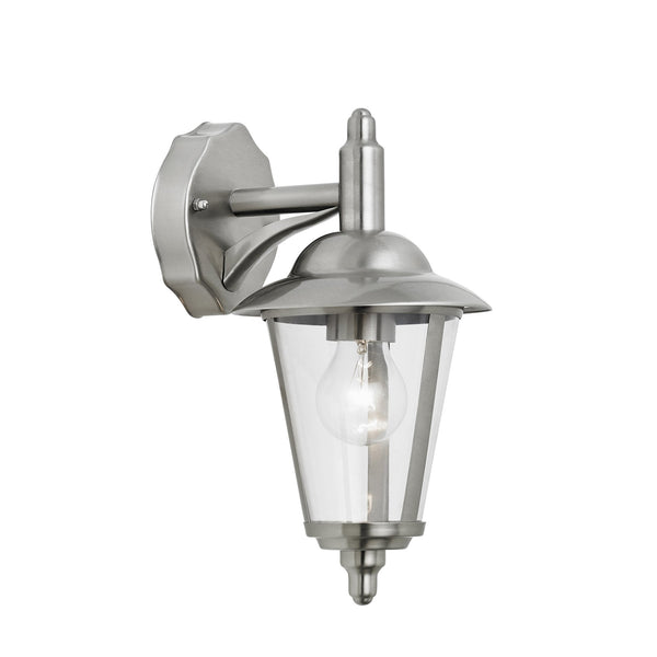 Klien Exterior IP44 Down Wall Lantern in Polished Stainless Steel